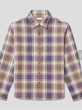 AYR Purple and Brown Plaid Button-Down Shirt